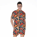 Koi Carp Pattern Print Men's Romper