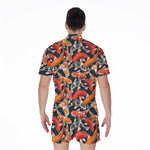 Koi Carp Pattern Print Men's Rompers