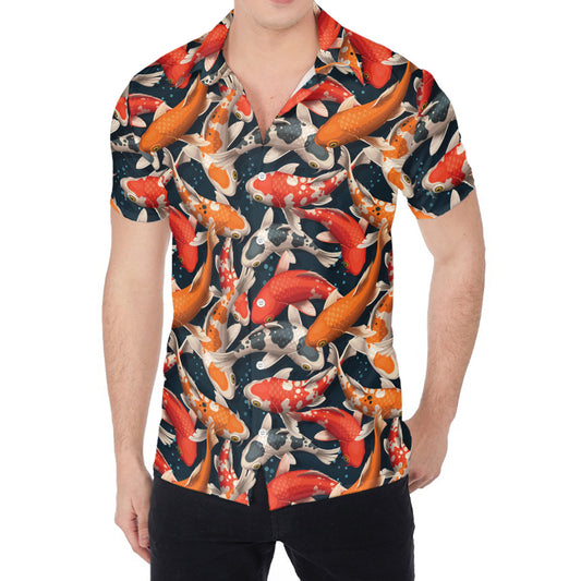 Koi Carp Pattern Print Men's Shirt
