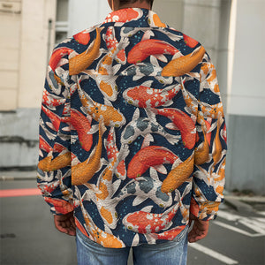 Koi Carp Pattern Print Men's Shirt Jacket