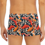 Koi Carp Pattern Print Men's Short Boxer Briefs