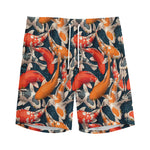 Koi Carp Pattern Print Men's Sports Shorts