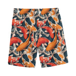 Koi Carp Pattern Print Men's Sports Shorts