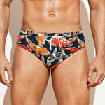 Koi Carp Pattern Print Men's Swim Briefs