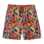 Koi Carp Pattern Print Men's Swim Trunks