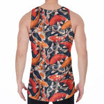 Koi Carp Pattern Print Men's Velvet Tank Top