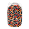 Koi Carp Pattern Print Mesh Laundry Hamper