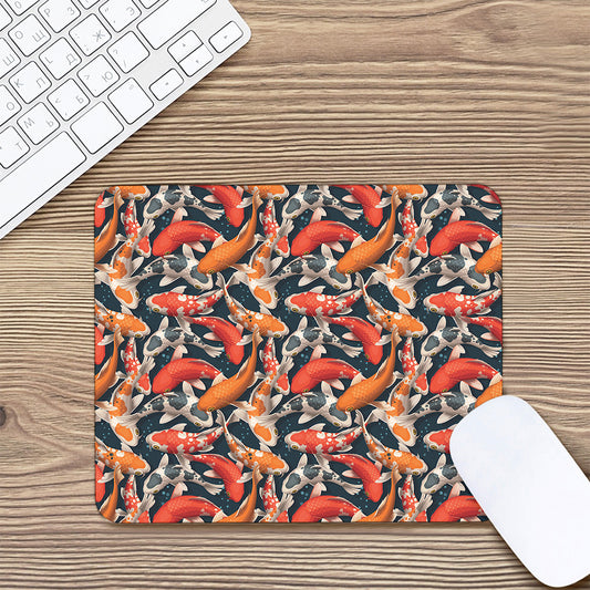 Koi Carp Pattern Print Mouse Pad