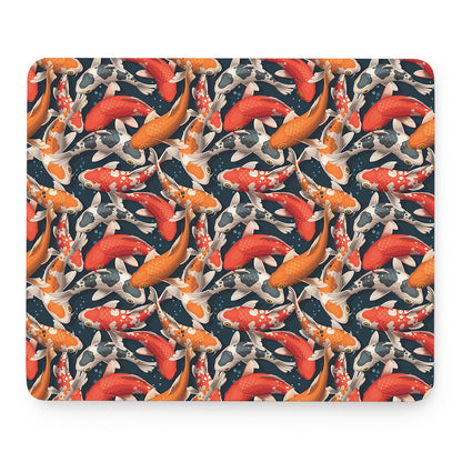 Koi Carp Pattern Print Mouse Pad