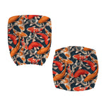 Koi Carp Pattern Print Office Chair Cover