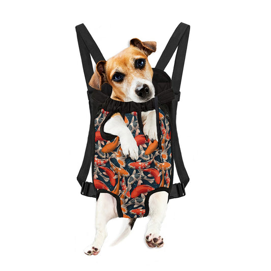 Koi Carp Pattern Print Pet Carrier Backpack
