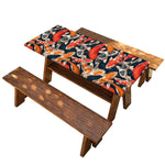 Koi Carp Pattern Print Picnic Table Cover
