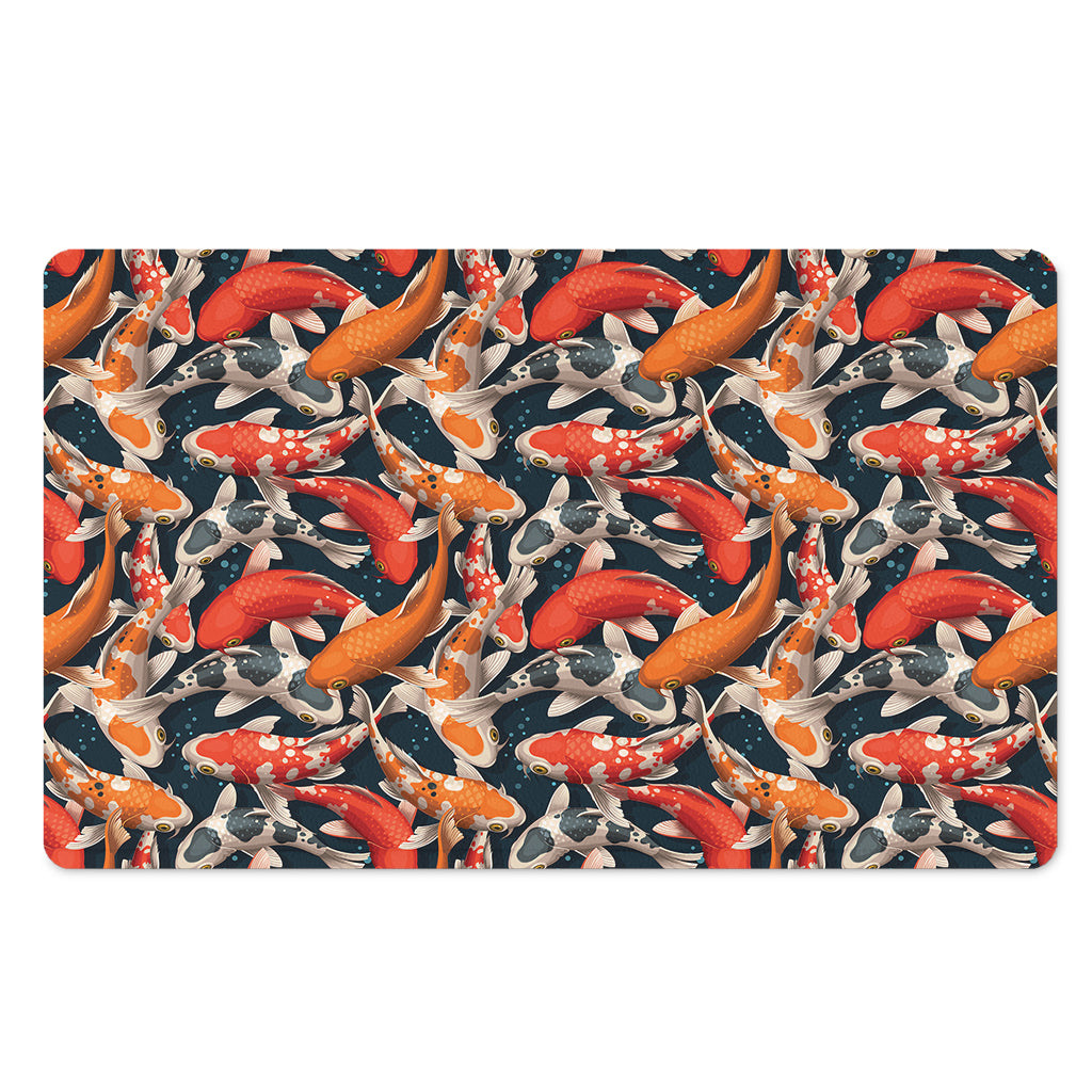 Koi Carp Pattern Print Polyester Doormat