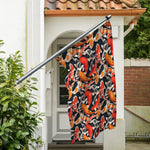 Koi Carp Pattern Print Polyester Flag