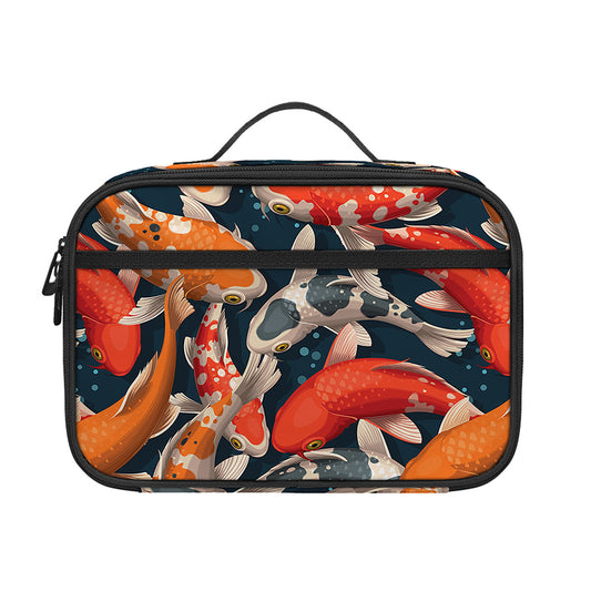Koi Carp Pattern Print Portable Lunch Bag