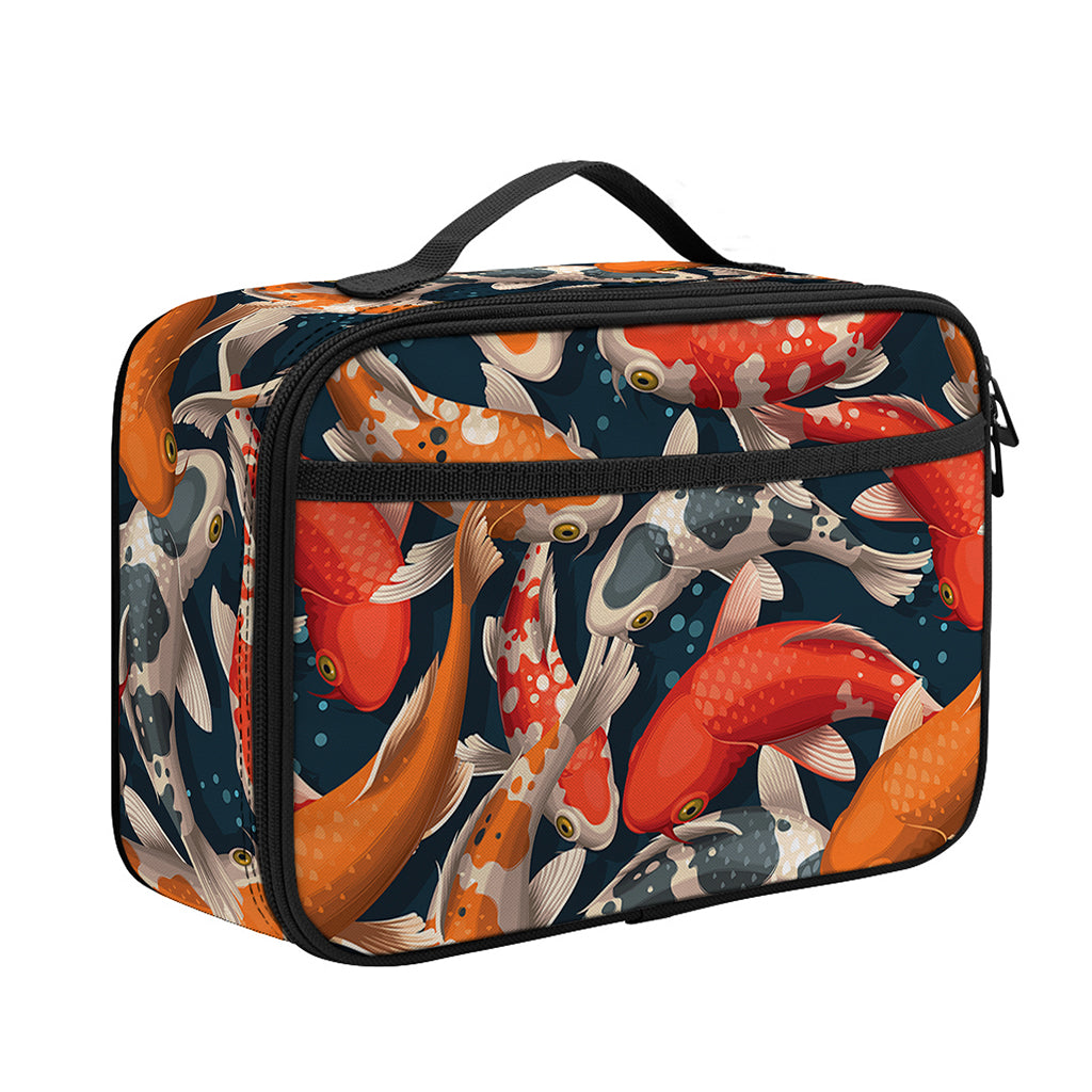 Koi Carp Pattern Print Portable Lunch Bag