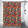 Koi Carp Pattern Print Premium Shower Curtain