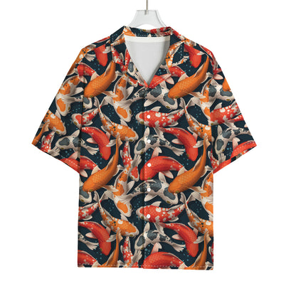 Koi Carp Pattern Print Rayon Hawaiian Shirt