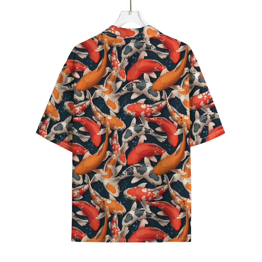 Koi Carp Pattern Print Rayon Hawaiian Shirt