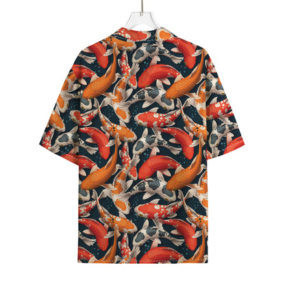 Koi Carp Pattern Print Rayon Hawaiian Shirt