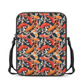 Koi Carp Pattern Print Rectangular Crossbody Bag
