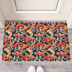 Koi Carp Pattern Print Rubber Doormat