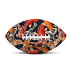Koi Carp Pattern Print Rugby Ball