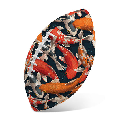 Koi Carp Pattern Print Rugby Ball