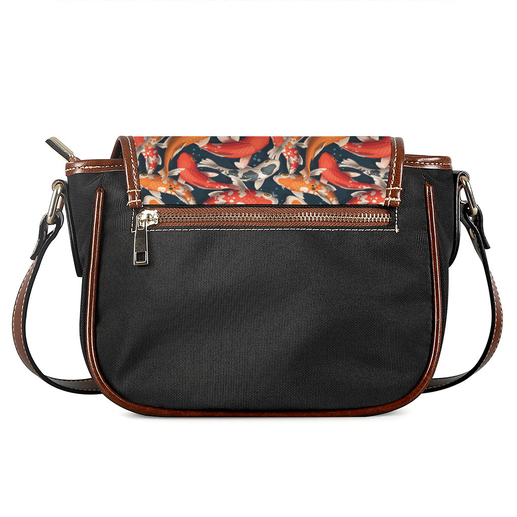 Koi Carp Pattern Print Saddle Bag