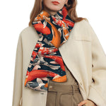 Koi Carp Pattern Print Scarf