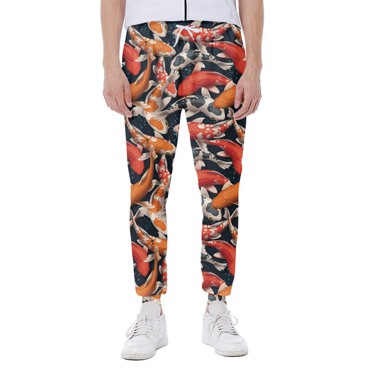 Koi Carp Pattern Print Scuba Joggers