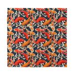 Koi Carp Pattern Print Silk Bandana
