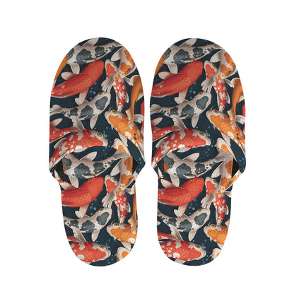 Koi Carp Pattern Print Slippers