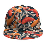 Koi Carp Pattern Print Snapback Cap
