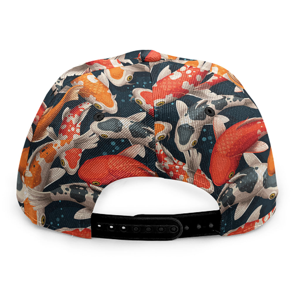 Koi Carp Pattern Print Snapback Cap