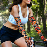 Koi Carp Pattern Print Sun Protection Arm Sleeves