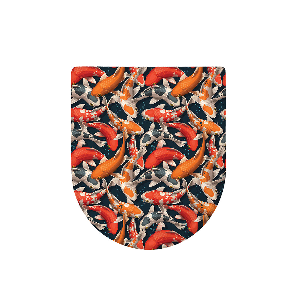 Koi Carp Pattern Print Toilet Lid Cover