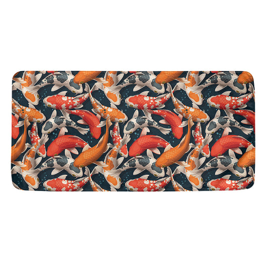 Koi Carp Pattern Print Towel