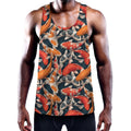 Koi Carp Pattern Print Men's Workout Tank Top