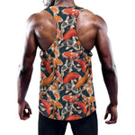 Koi Carp Pattern Print Training Tank Top