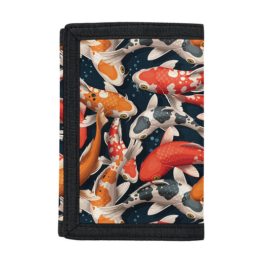 Koi Carp Pattern Print Trifold Wallet