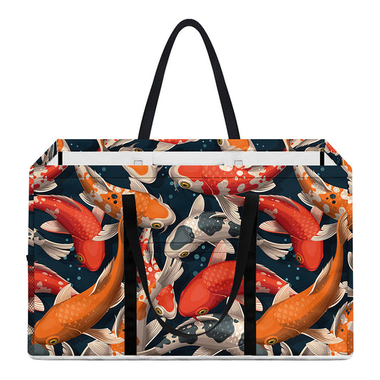 Koi Carp Pattern Print Utility Tote Bag