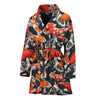 Koi Carp Pattern Print Women's Bathrobe