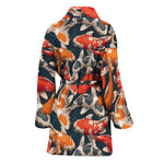 Koi Carp Pattern Print Women's Bathrobe