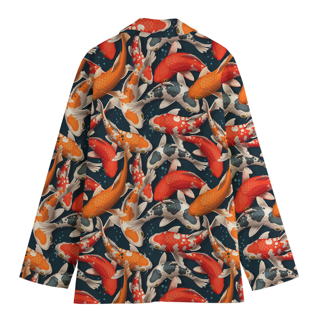 Koi Carp Pattern Print Women's Blazer
