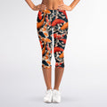 Koi Carp Pattern Print Women's Capri Leggings