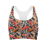Koi Carp Pattern Print Women's Sports Bra