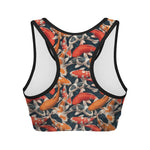 Koi Carp Pattern Print Women's Sports Bra