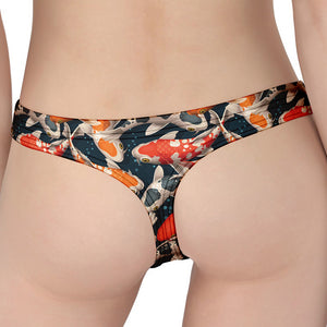 Koi Carp Pattern Print Women's Thong