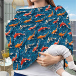 Koi Fish Pattern Print Baby Seat Cover